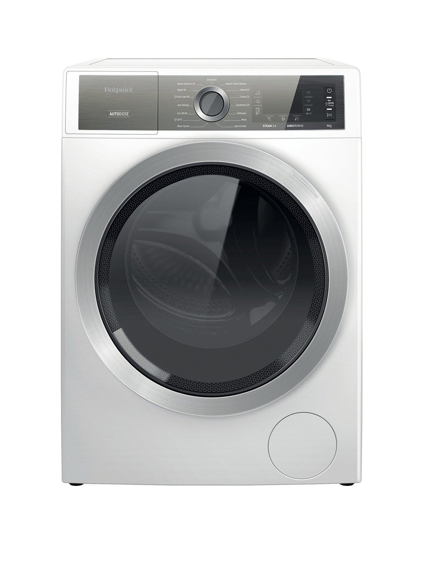 Product photograph of Hotpoint Gentlepower H7w945wbuk 9kg Load 1400rpm Spin Washing Machine - White from very.co.uk