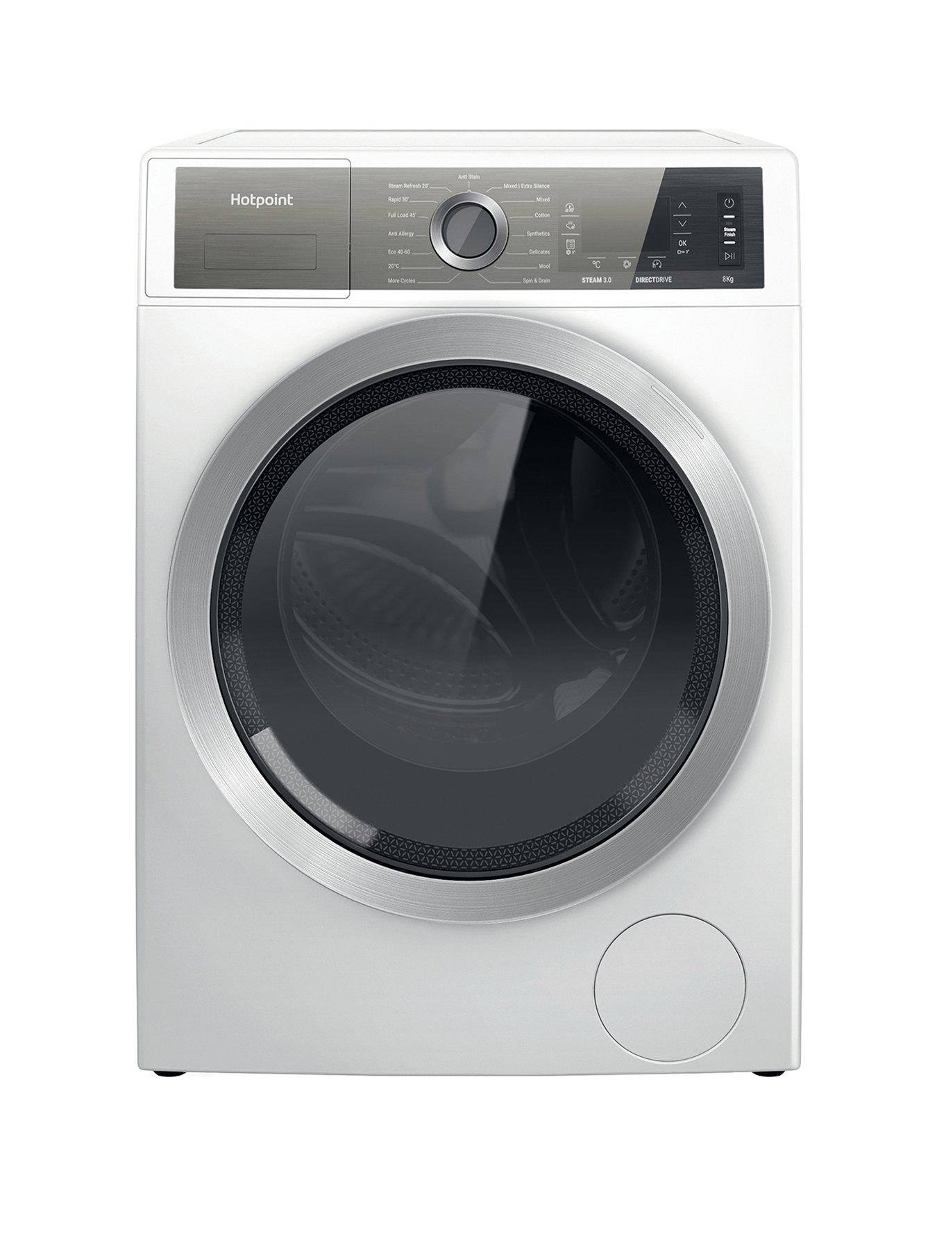 Product photograph of Hotpoint Gentlepower H6w845wbuk 8kg Freestanding Washing Machine from very.co.uk