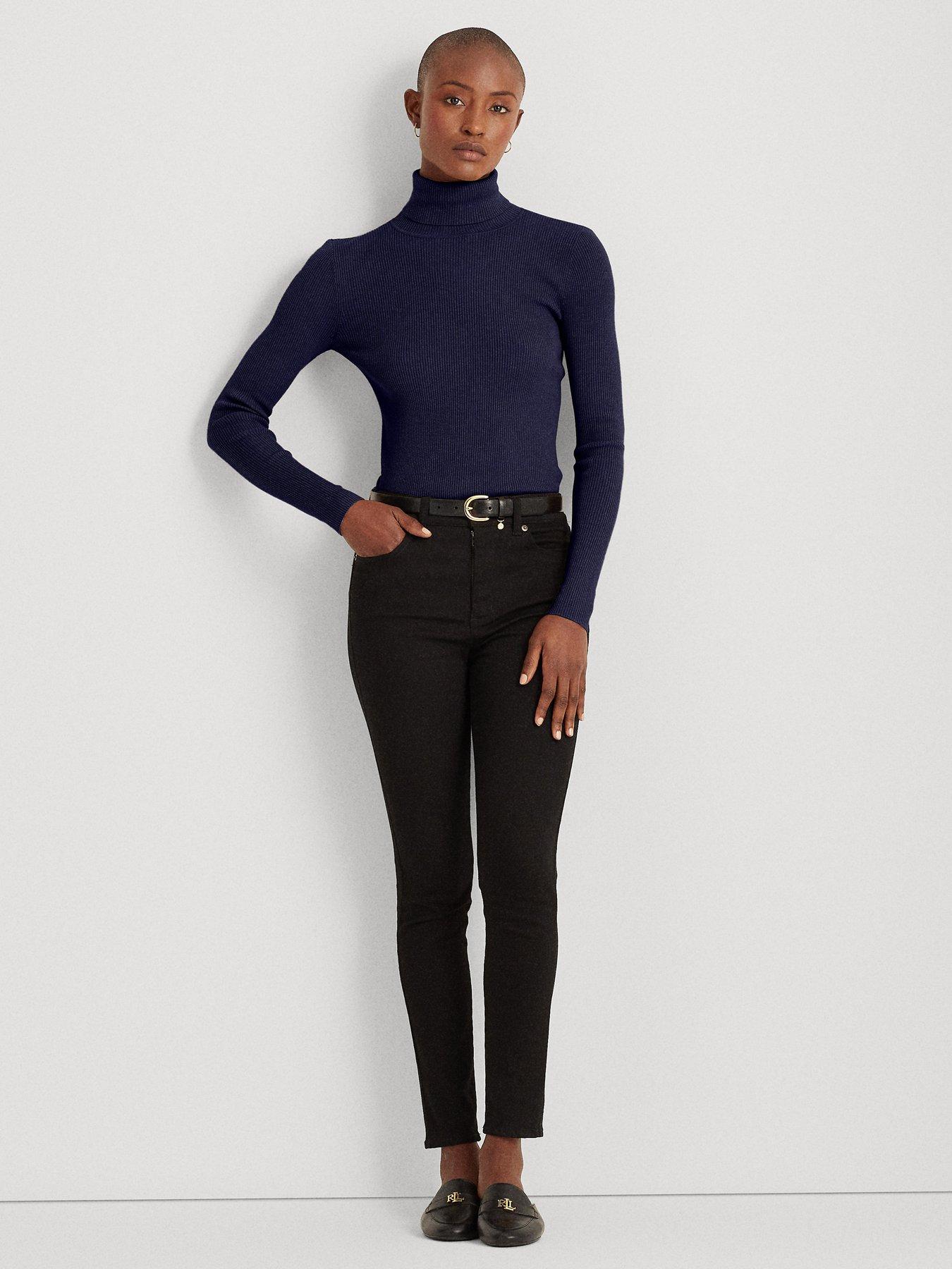 Image 3 of 4 of Lauren by Ralph Lauren Amanda-long Sleeve-sweater - Lauren Navy