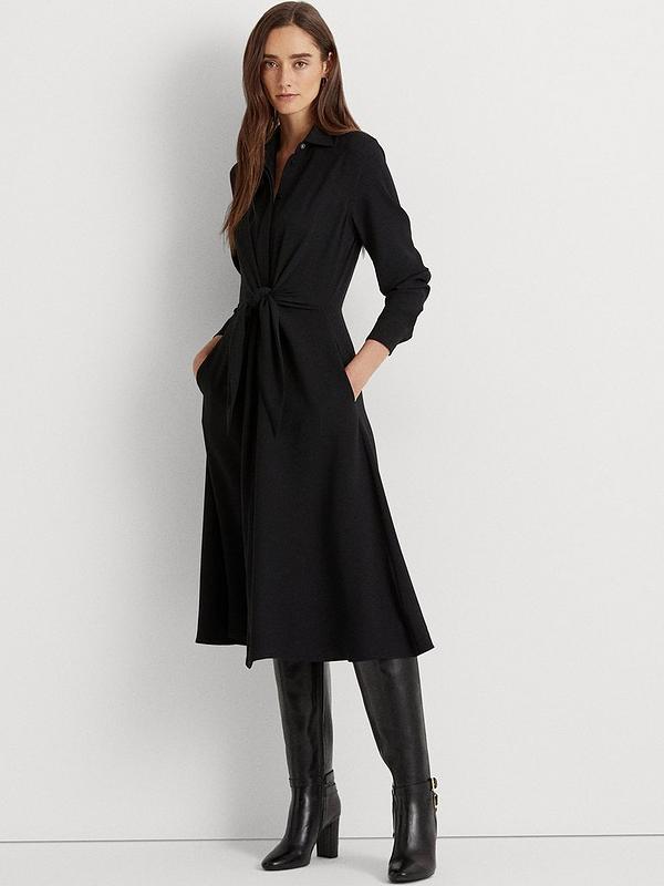 Lauren by Ralph Lauren Kahwell-long Sleeve-casual Dress - Polo Black |  very.co.uk