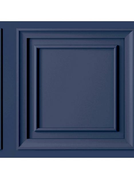 fresco-wood-panel-blue-wallpaper