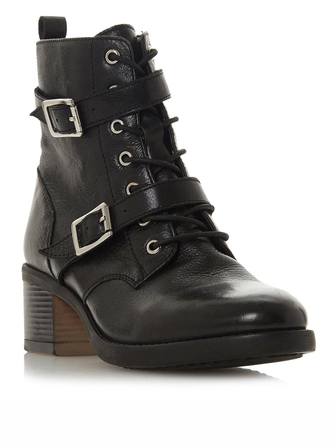 Dune black leather hot sale ankle boots