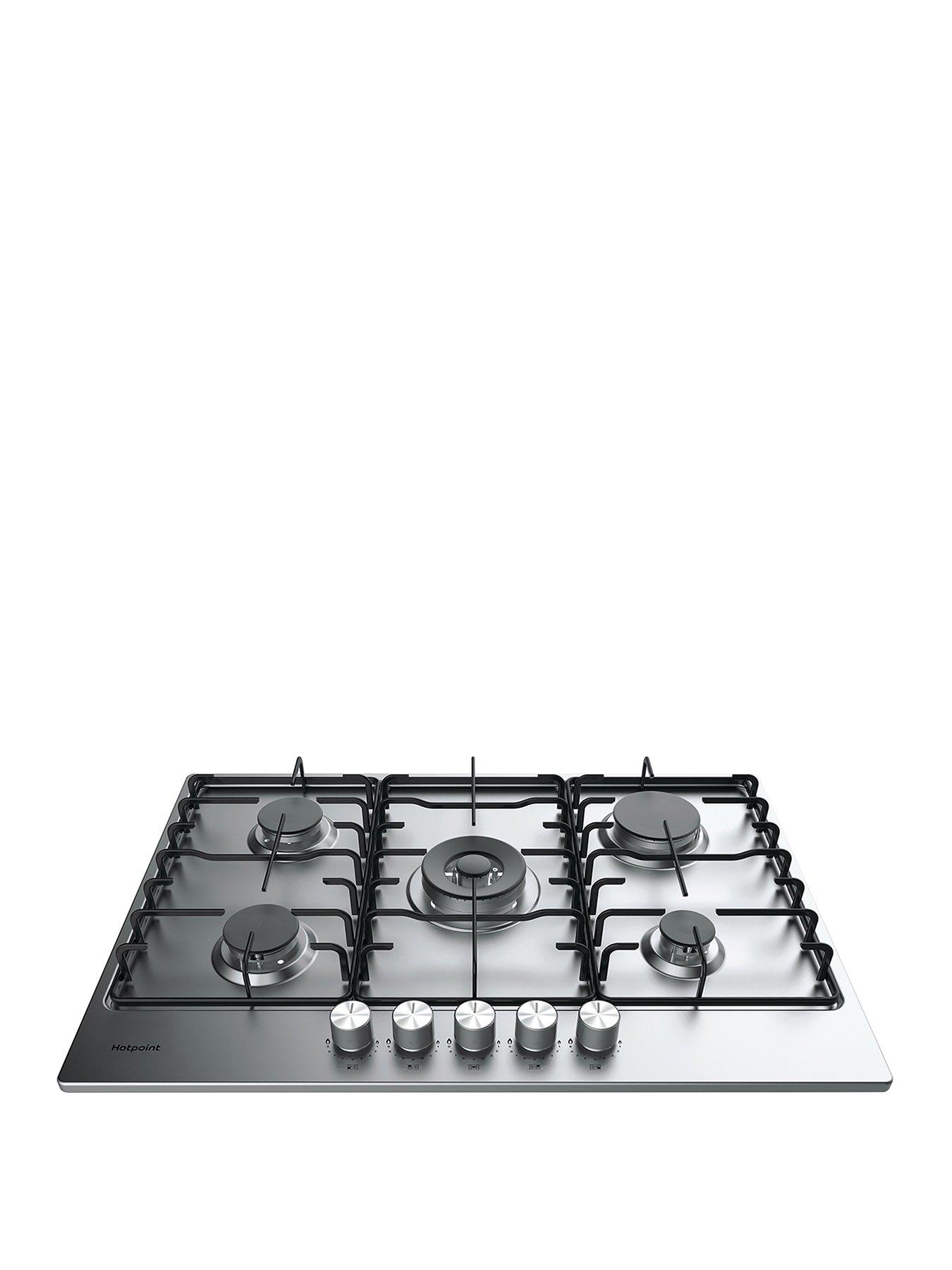 Product photograph of Hotpoint Pph75pdfixuk 75cm Wide Built-in 5-burner Gas Hob - Hob With Installation from very.co.uk