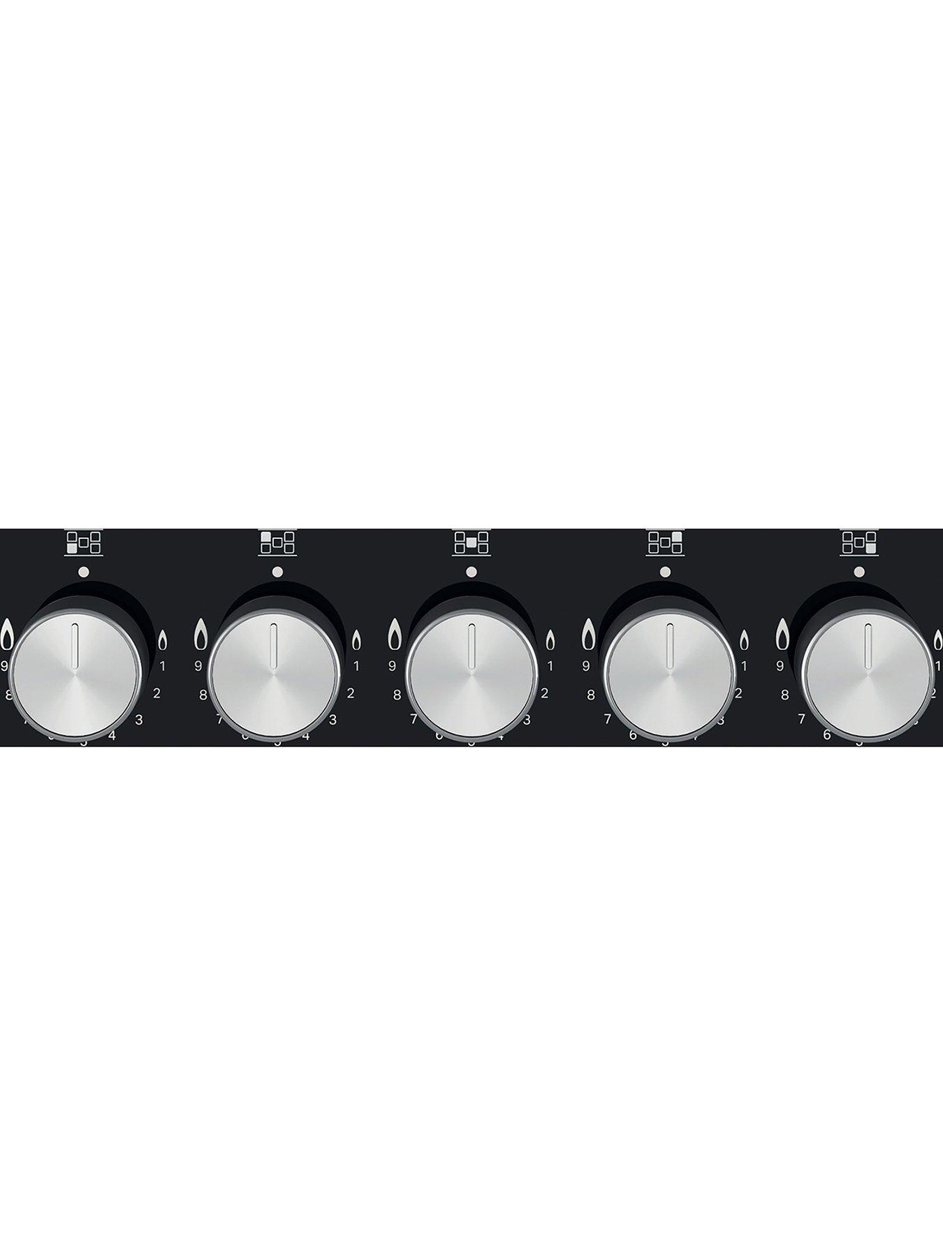 Image 5 of 6 of Hotpoint HGS72SBK 73cm Wide Built-in Gas on Glass Hob - Black