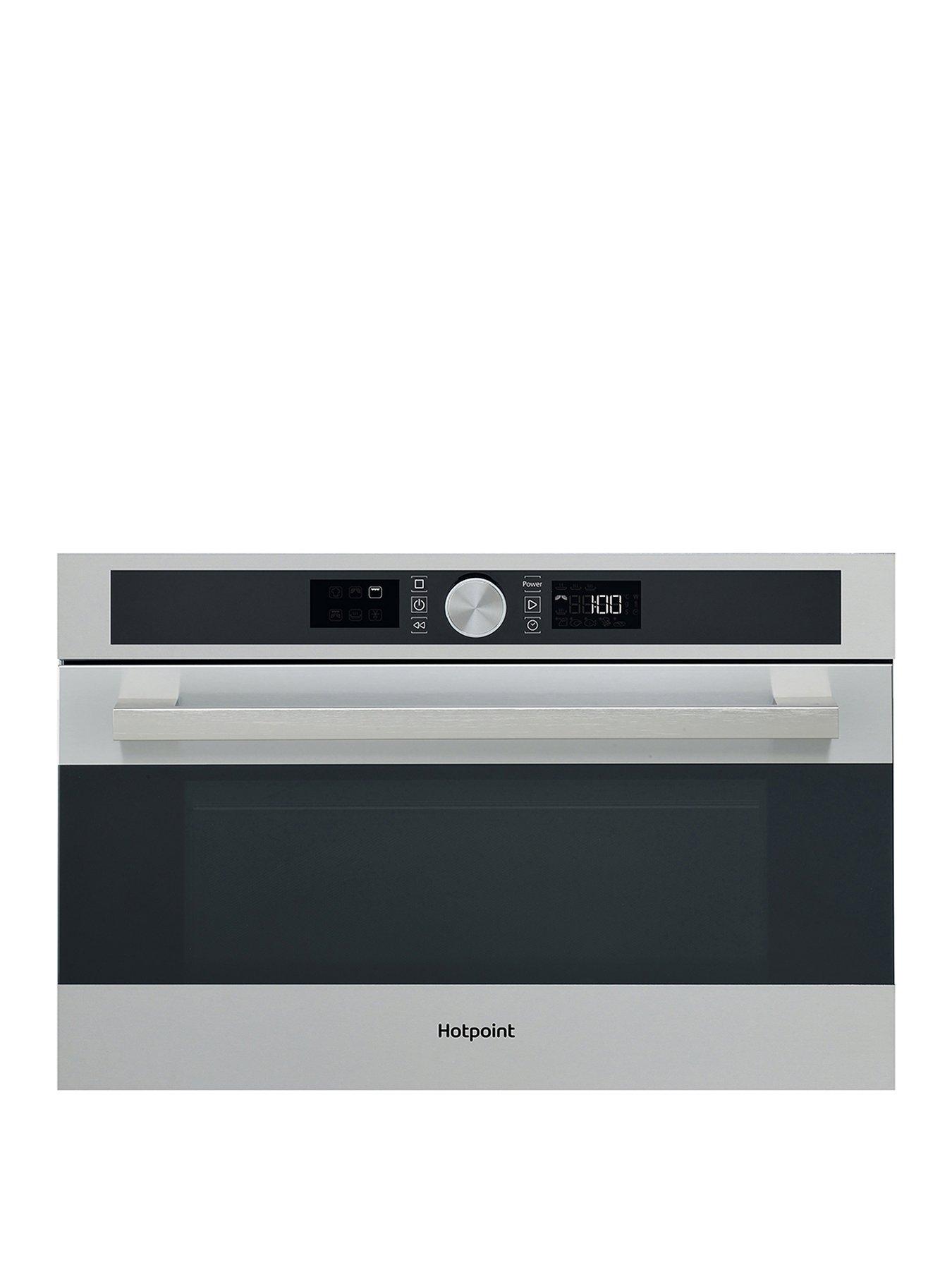 Hotpoint Md554Ixh 60Cm Wide Built-In Microwave With Grill - Stainless Steel - Microwave With Installation