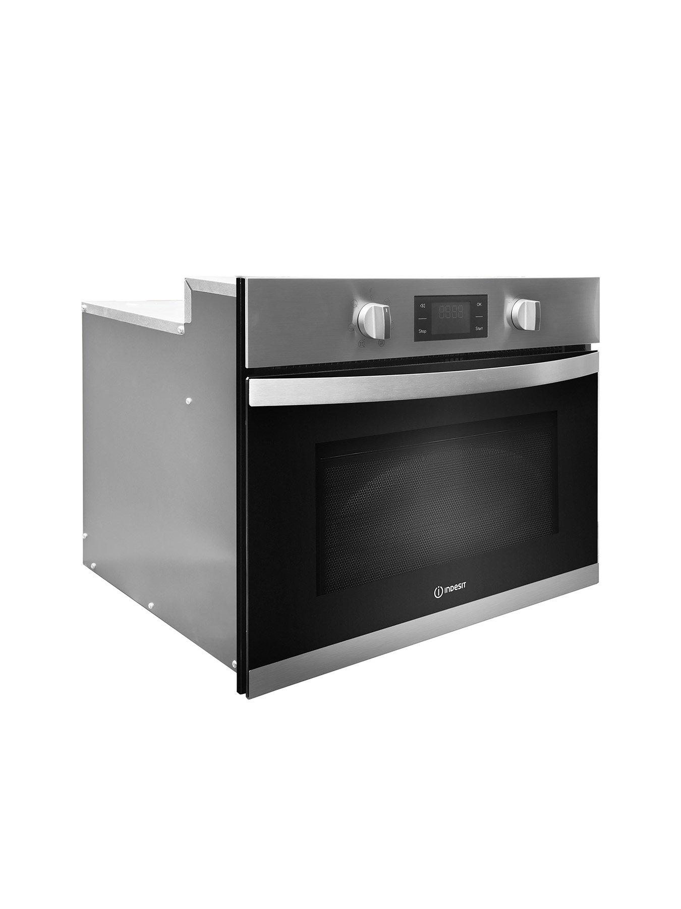 indesit built in microwave black