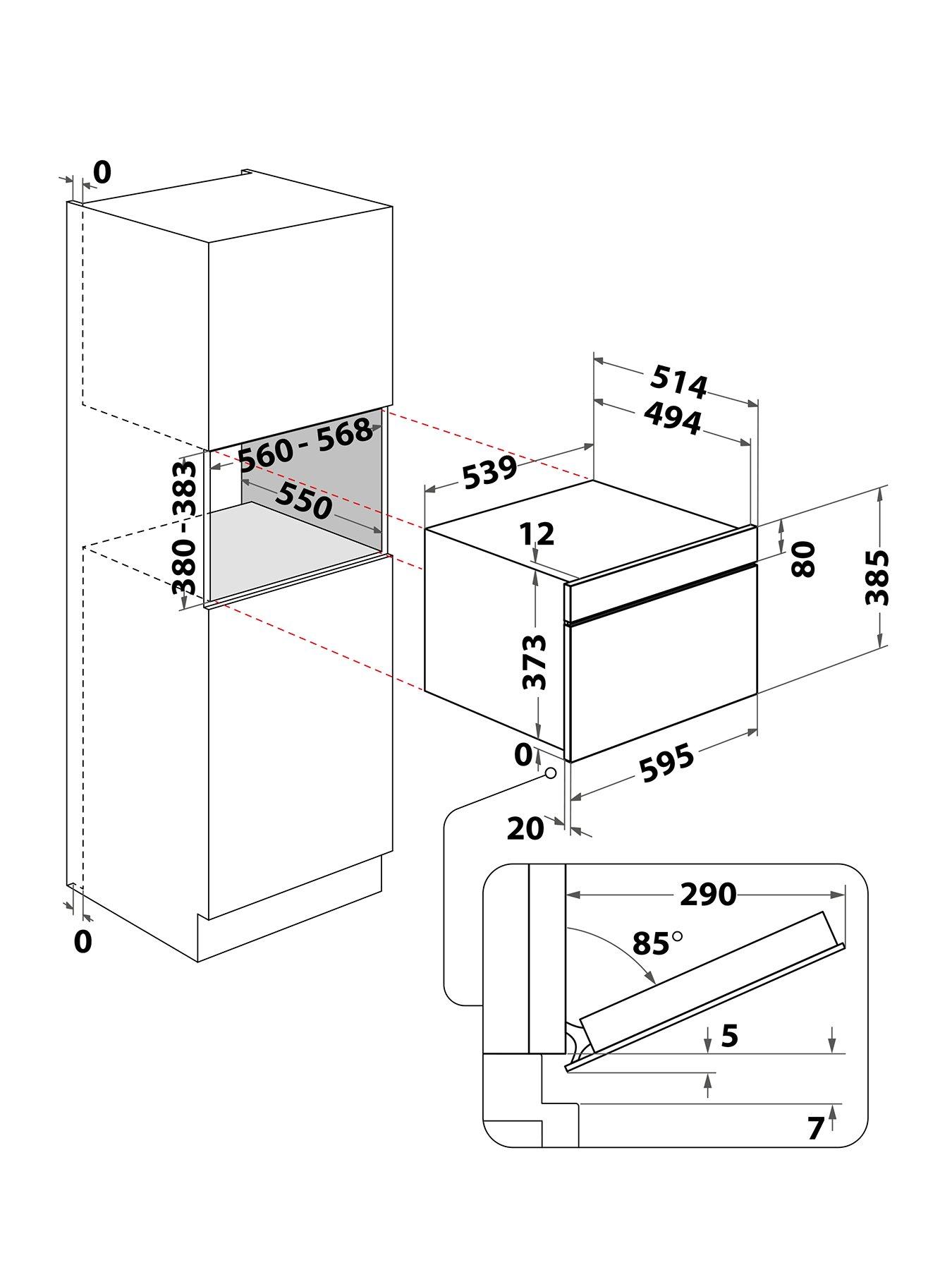 Hotpoint MD454IXH 60cm Builtin Microwave with Grill Stainless Steel