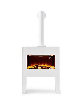 Product photograph of Black Decker Fireplace Suite Amp Chimney 1 8kw 8 Hour Timer And Remote White Bxfh45006gb from very.co.uk