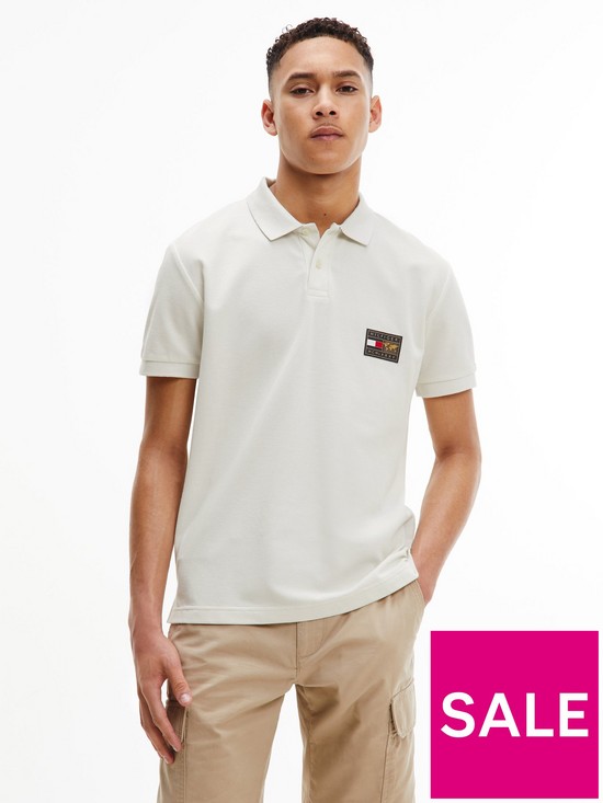 front image of tommy-hilfiger-icon-badge-regular-polo-shirt