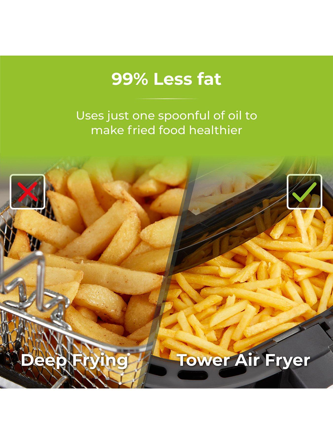Image 6 of 6 of Tower T17071 Vortx Vizion Manual Air Fryer with Rapid Air Circulation, 7L, 1800W, Black