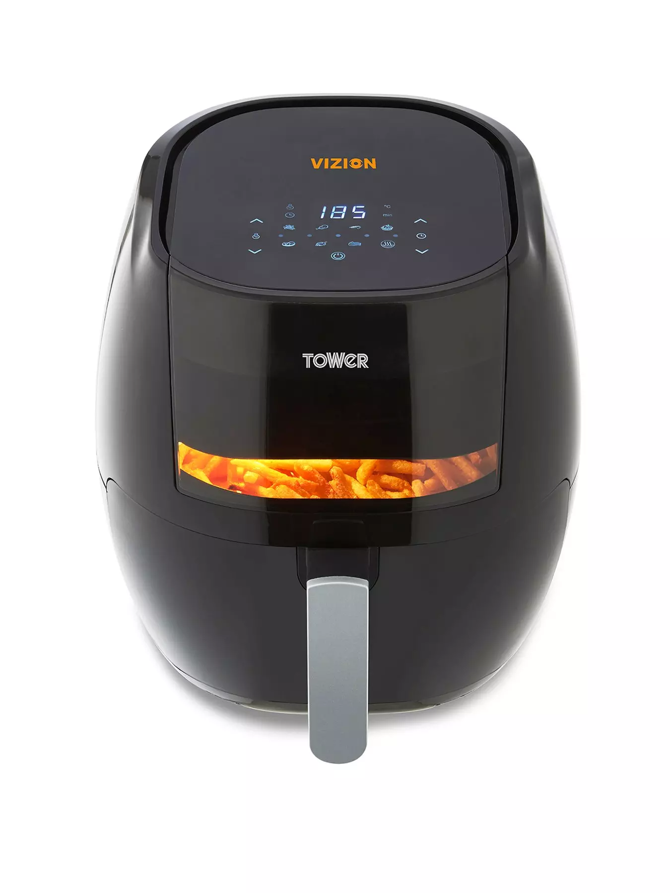 Neo Black Electric 8.5L Digital Air Fryer with Dual Drawer and Glass  Viewing Window