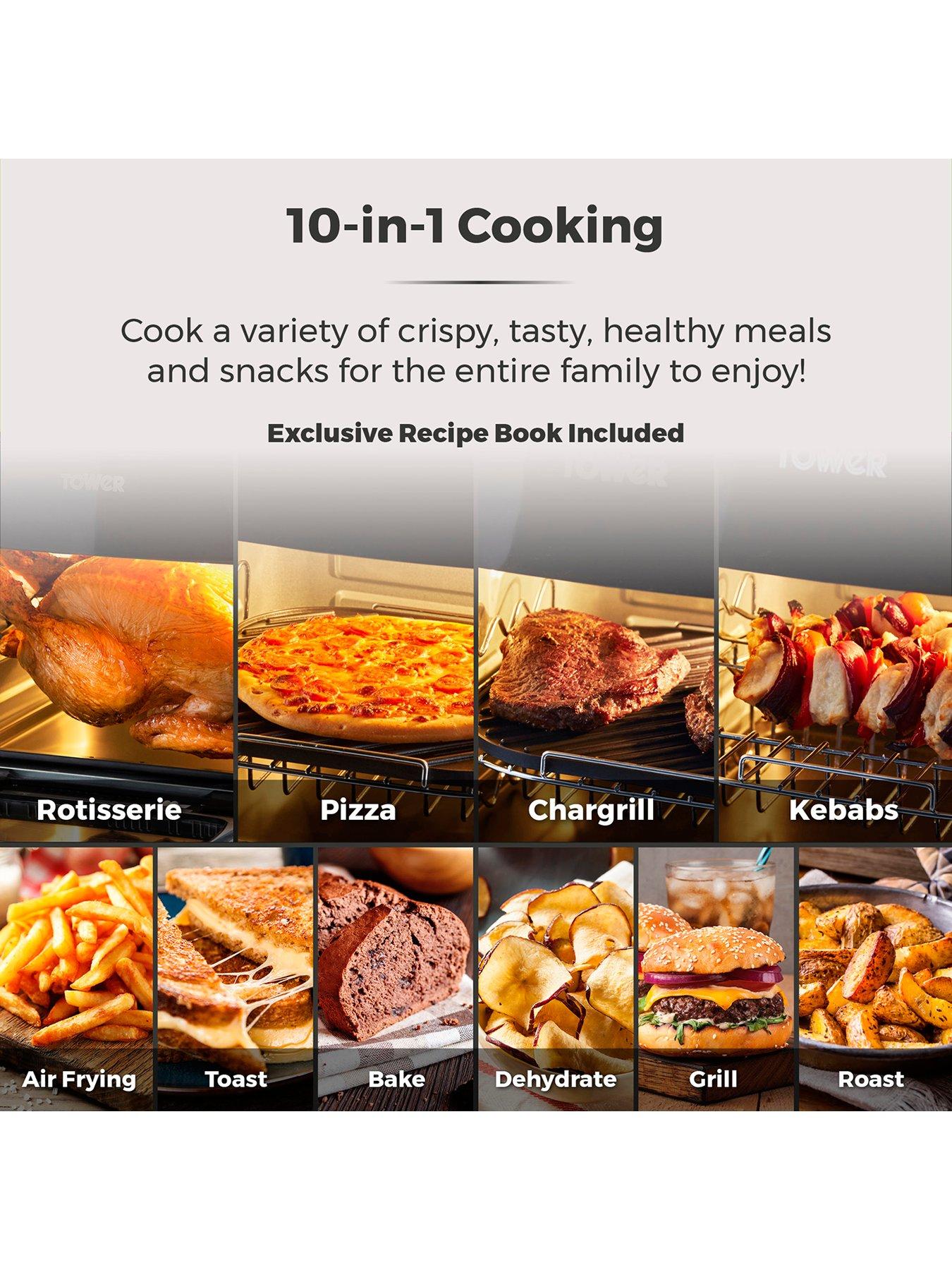 Image 5 of 7 of Tower T17076 Xpress Pro Combo 10-in-1 Digital Air Fryer Oven with Rapid Air Circulation, 60-Minute Timer, 11L, 2000W, Black