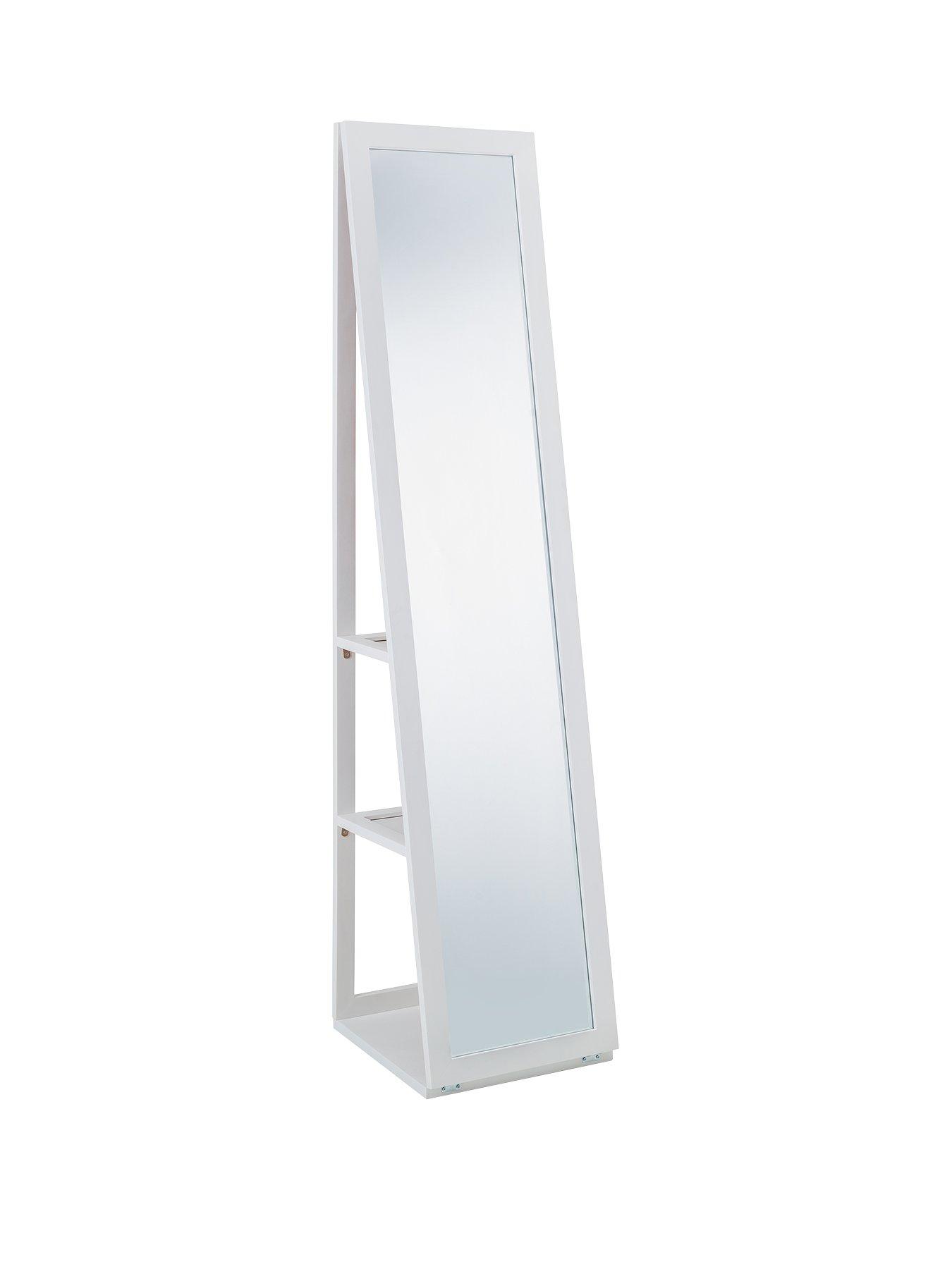 Product photograph of Julian Bowen Fresco White Storage Mirror from very.co.uk