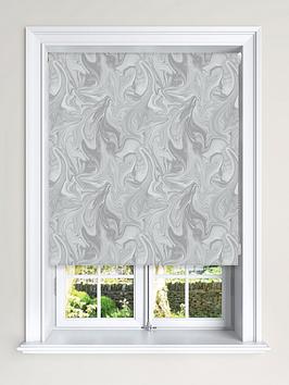 Product photograph of Very Home Grey Marble Printed Blackout Roller Blind from very.co.uk