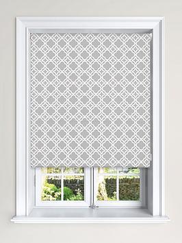 Product photograph of Very Home Trellis Printed Blackout Roller Blind from very.co.uk