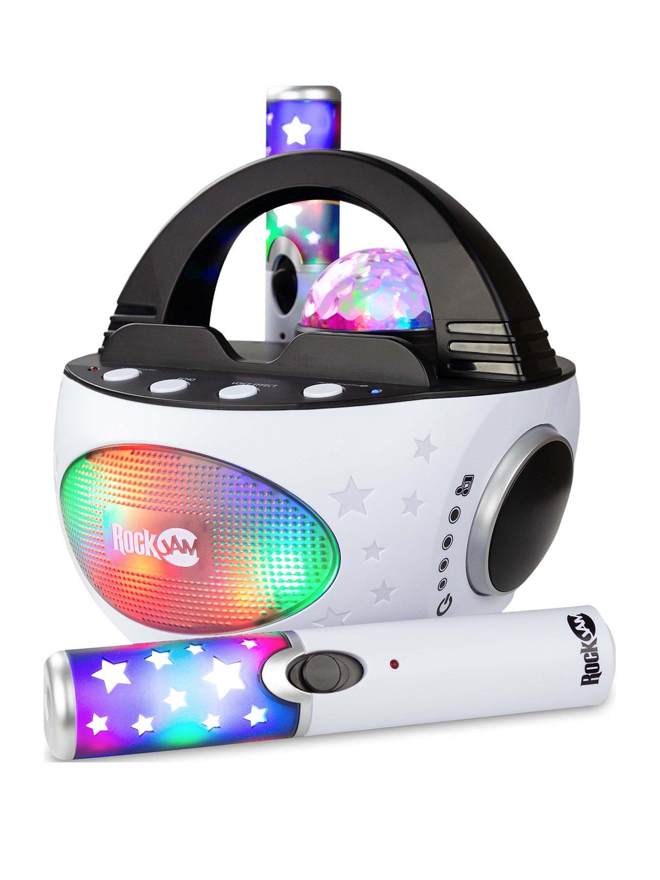 Rockjam K Pop Rechargeable Bluetooth Karaoke Machine With Two Wireless Microphones Black Very Co Uk