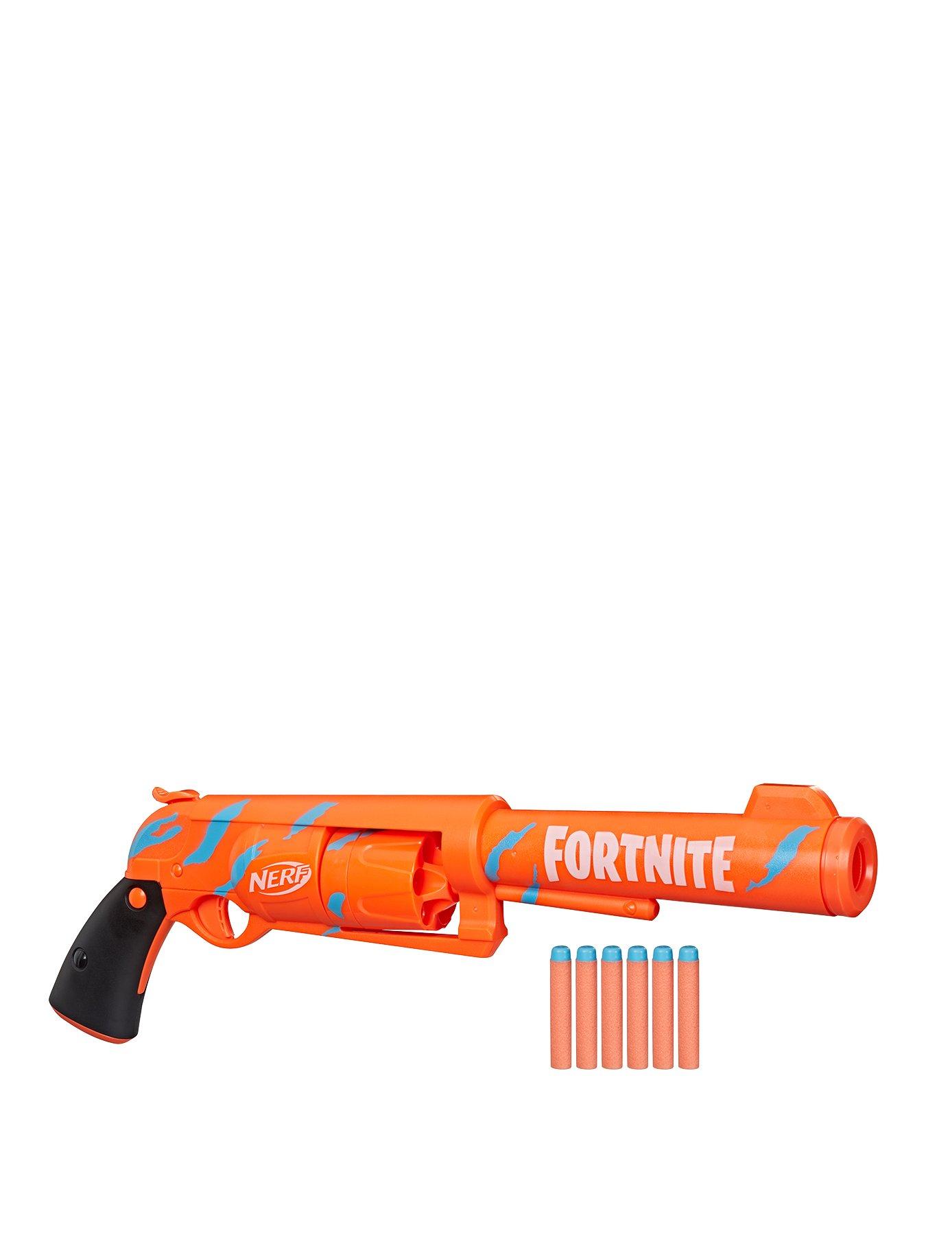 Nerf Fortnite 6SH Dart Blaster Camo Pulse Wrap, Hammer Action Priming, 6Dart Drum, 6 Nerf
