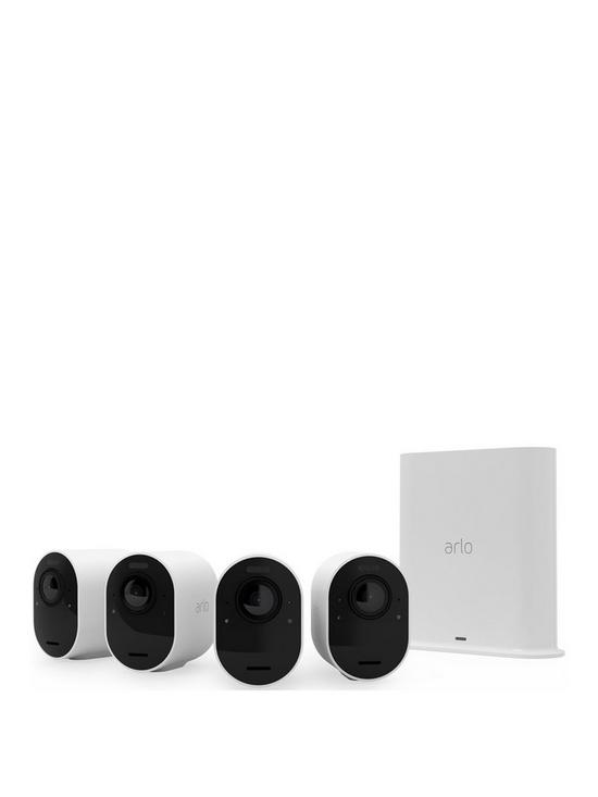 front image of arlo-ultra2-wireless-home-security-4k-uhd-camera-system-cctv--4-camera-kit