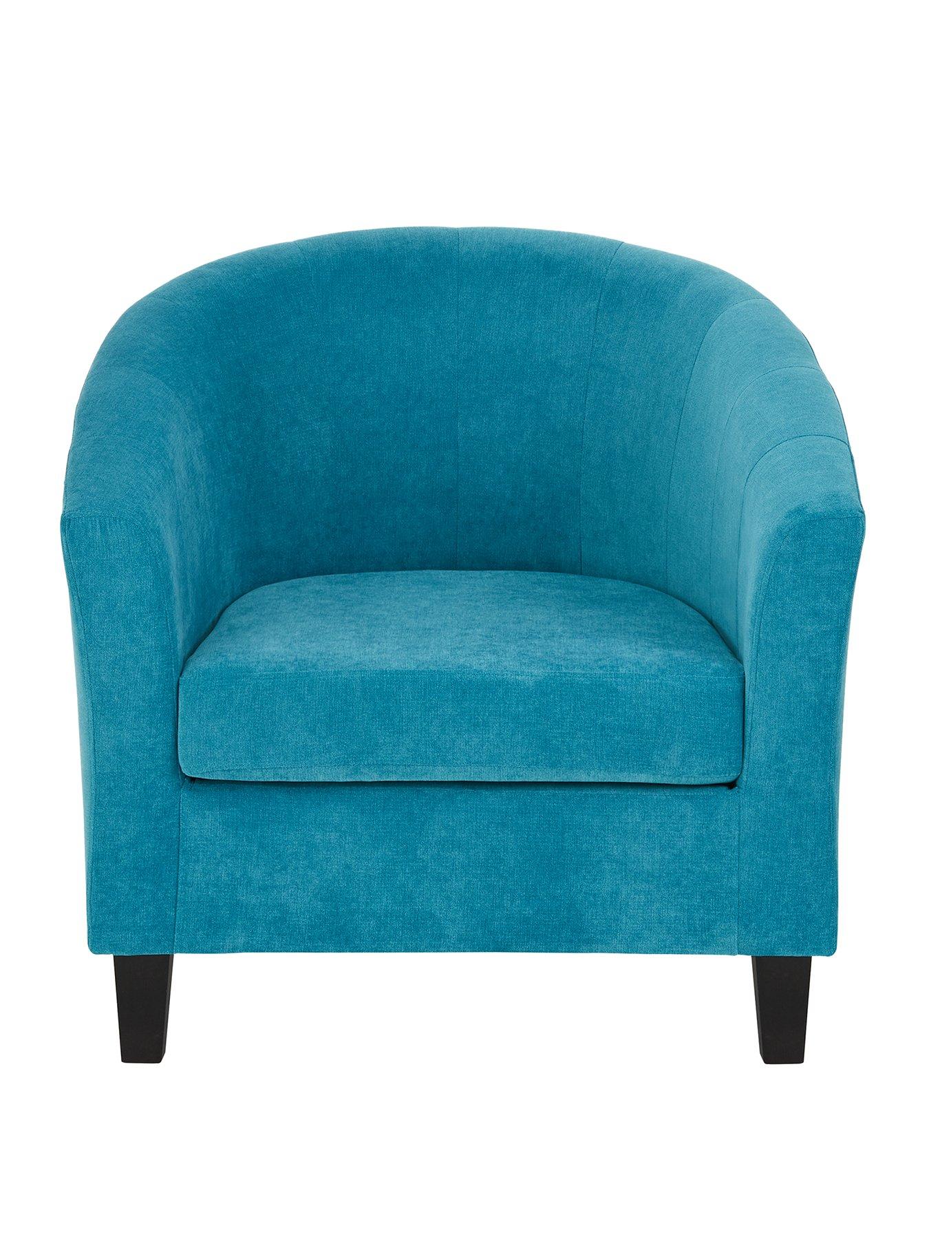 Teal velvet on sale tub chair