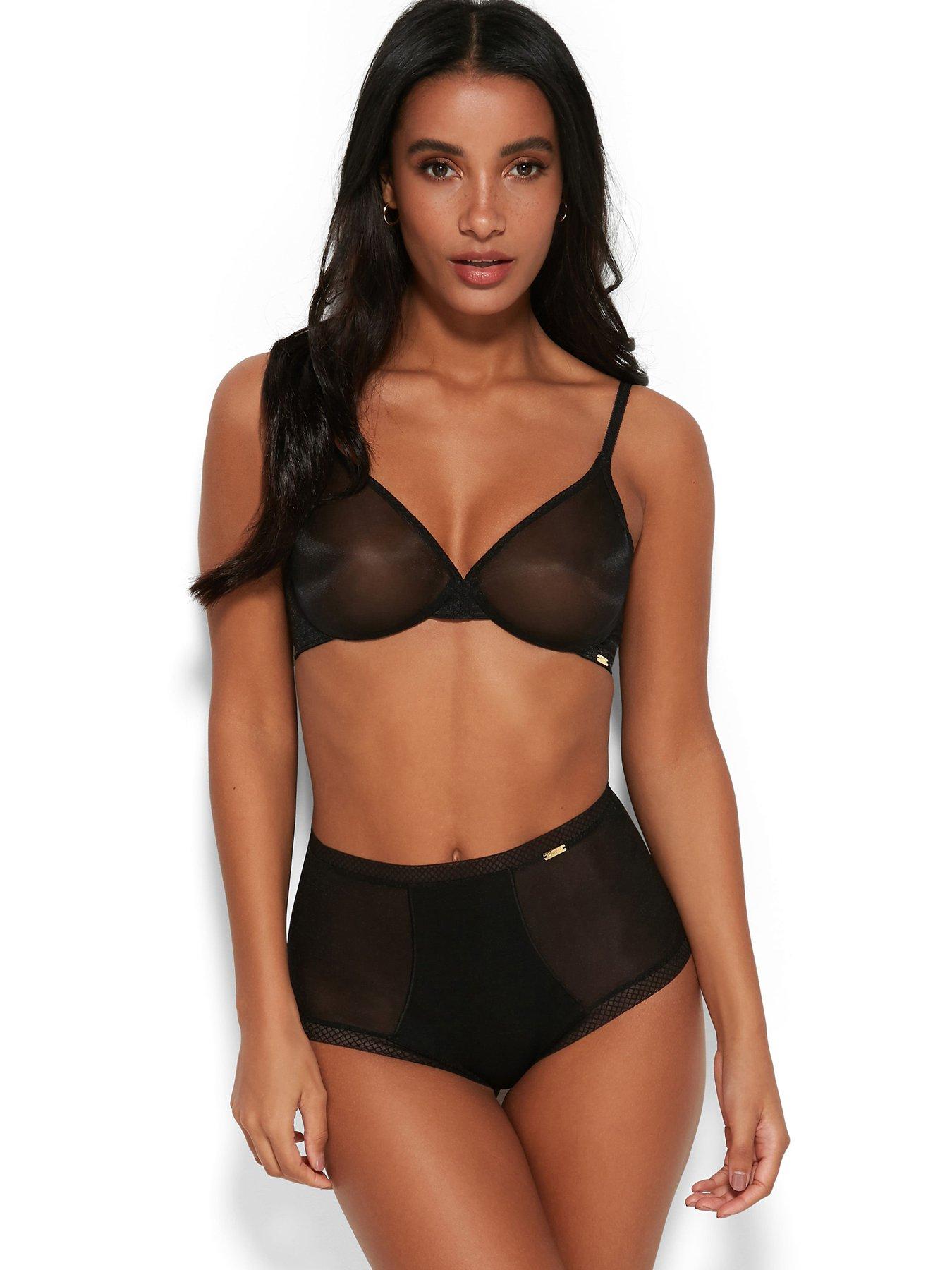 Image 4 of 6 of Gossard Glossies Sheer Bra - Black