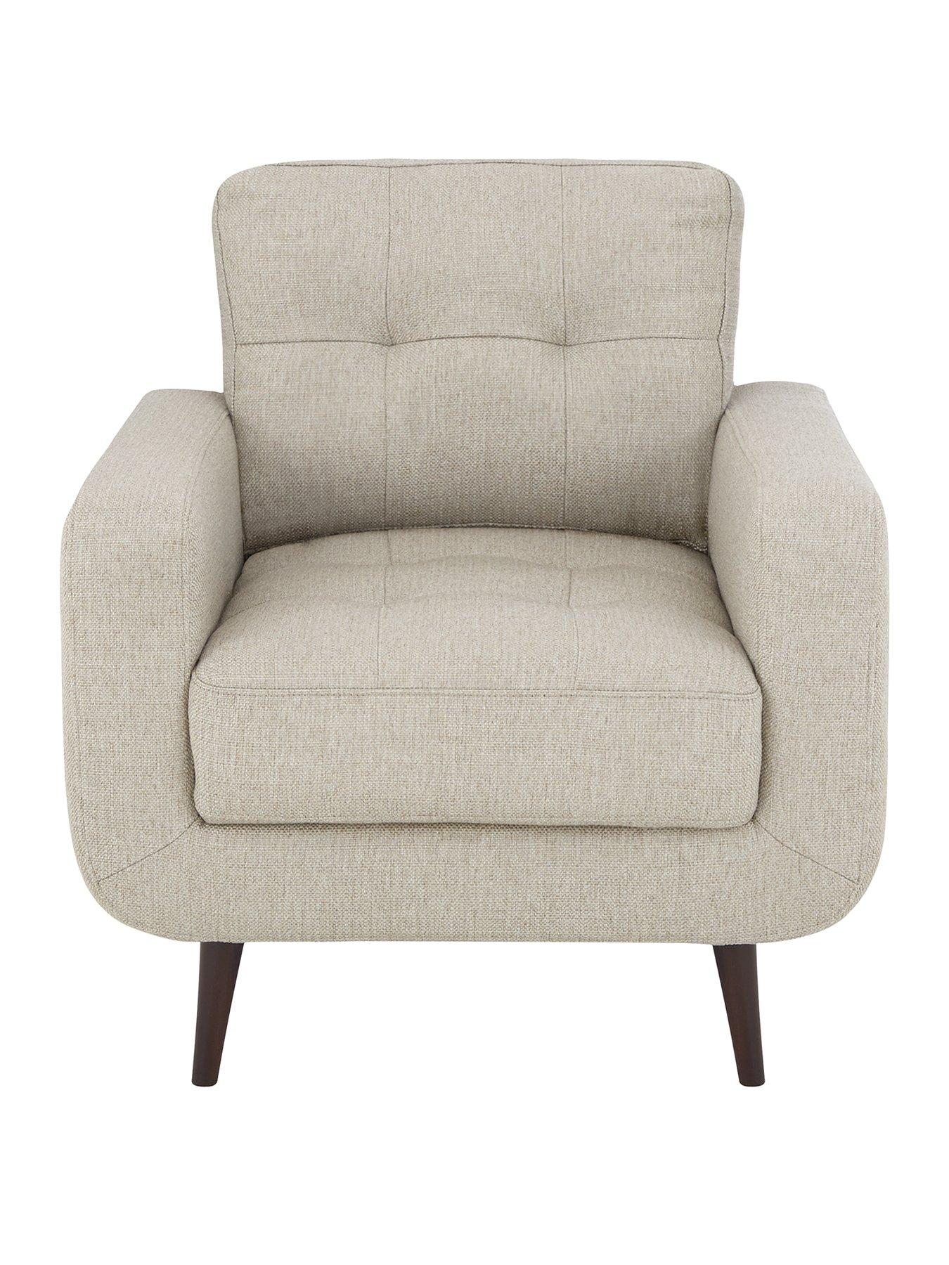 Product photograph of Nordic Fabric Armchair from very.co.uk