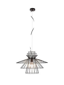 Product photograph of Very Home Orien Large Wire Light Pendant from very.co.uk