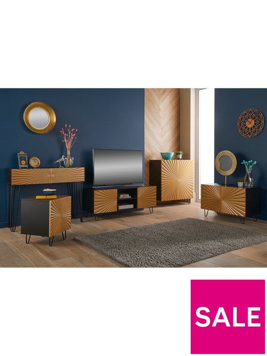 stillFront image of lloyd-pascal-luxe-2-drawer-console-table