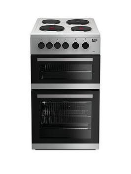 Beko Kd533As Twin Cavity Electric Cooker - Silver - Cooker With Connection
