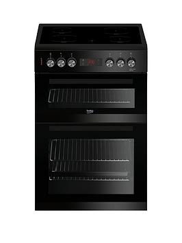 beko-kdc653-60cm-double-oven-electric-cooker-black
