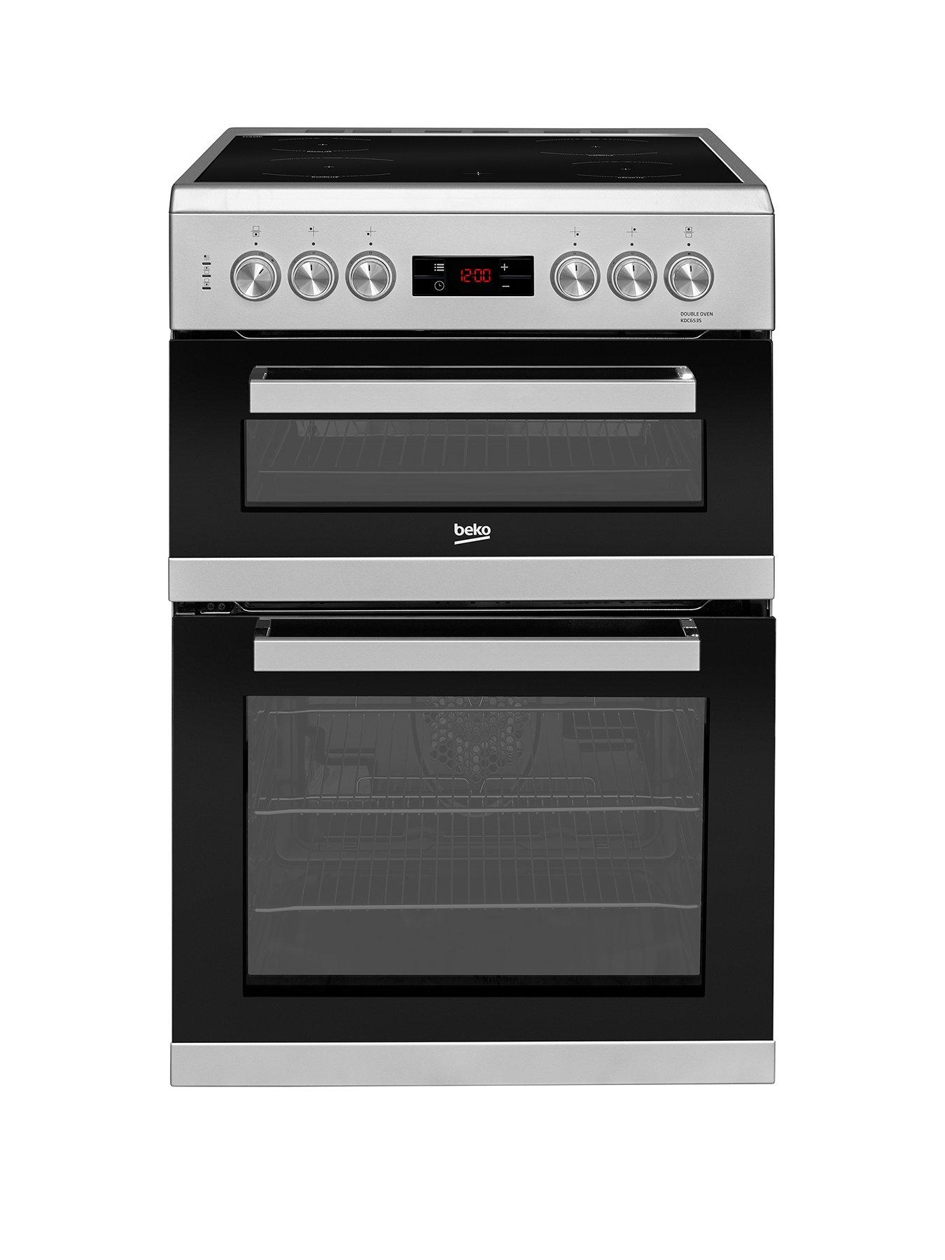 Beko Kdc653S 60Cm Double Oven Electric Cooker - Silver - Cooker Only