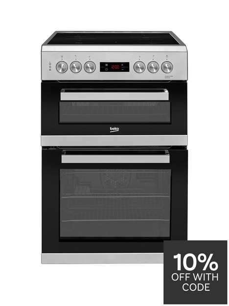beko-kdc653s-60cm-double-oven-electric-cooker-silver