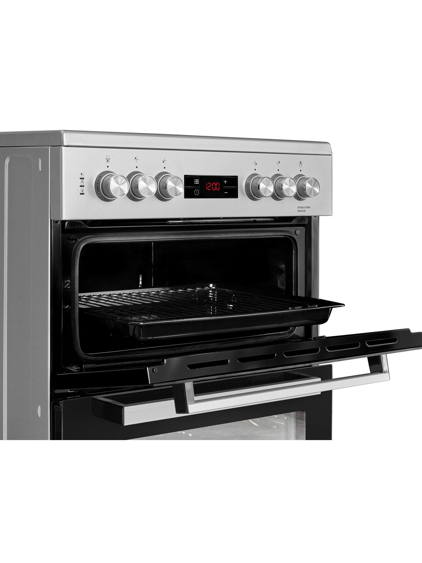 Double oven online silver