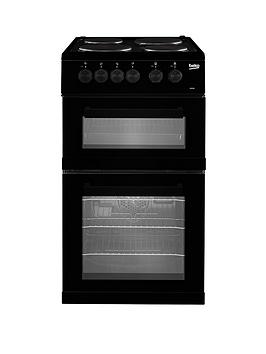 Beko Kd533Ak 50Cm Twin Cavity Electric Cooker - Black - Cooker With Connection
