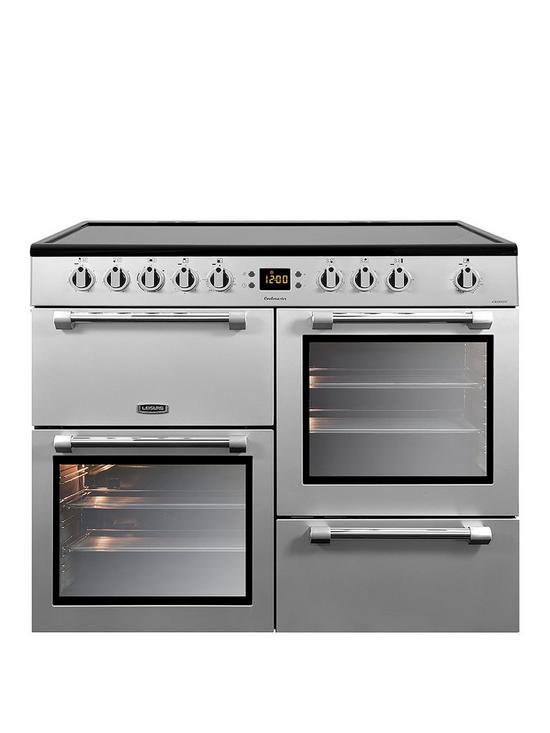 front image of leisure-ck100c210s-100cm-cookmaster-electric-range-cooker-silver