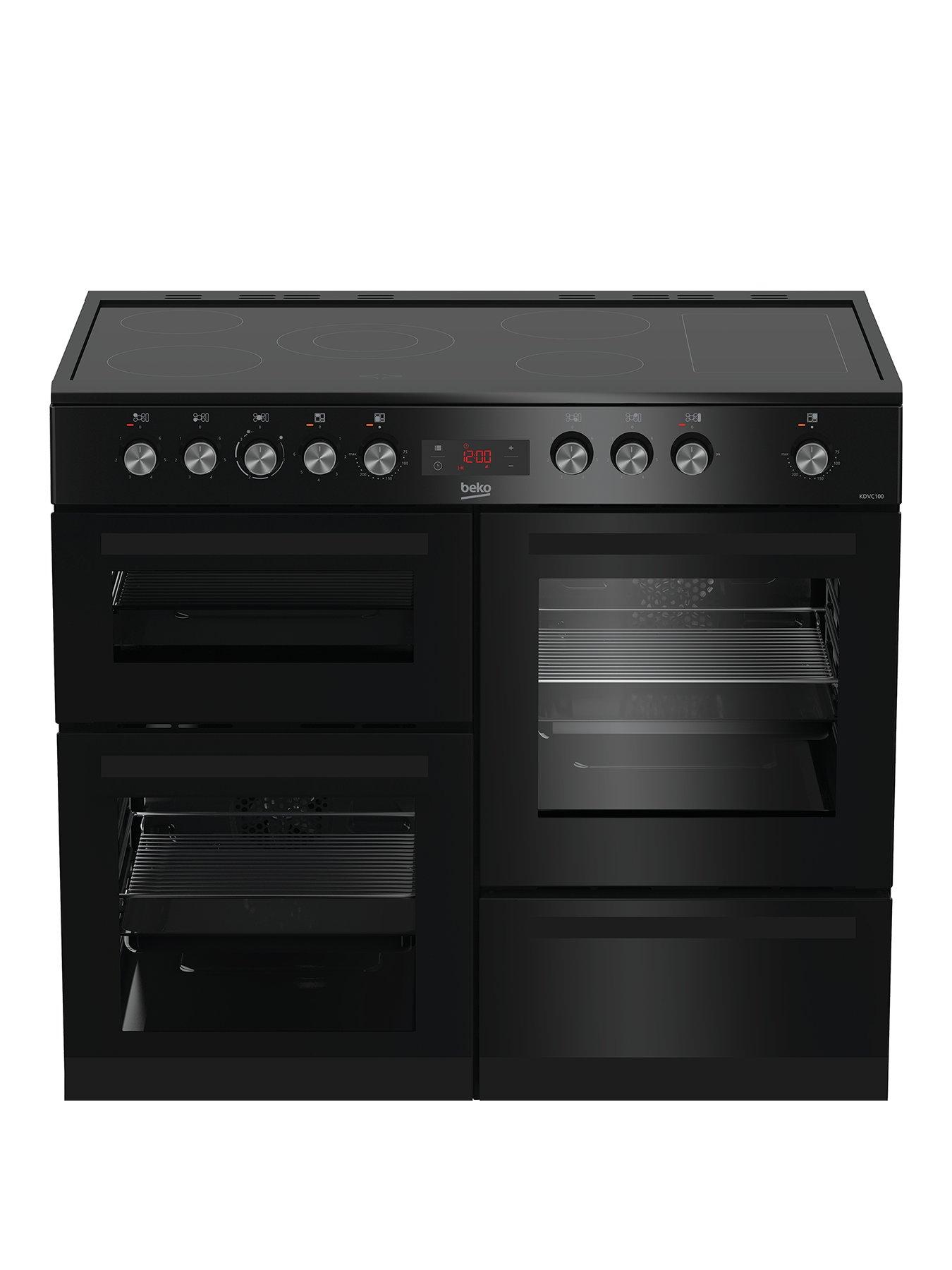 undefined KDVC100K Freestanding 100Cm Double Oven Range Cooker, Black