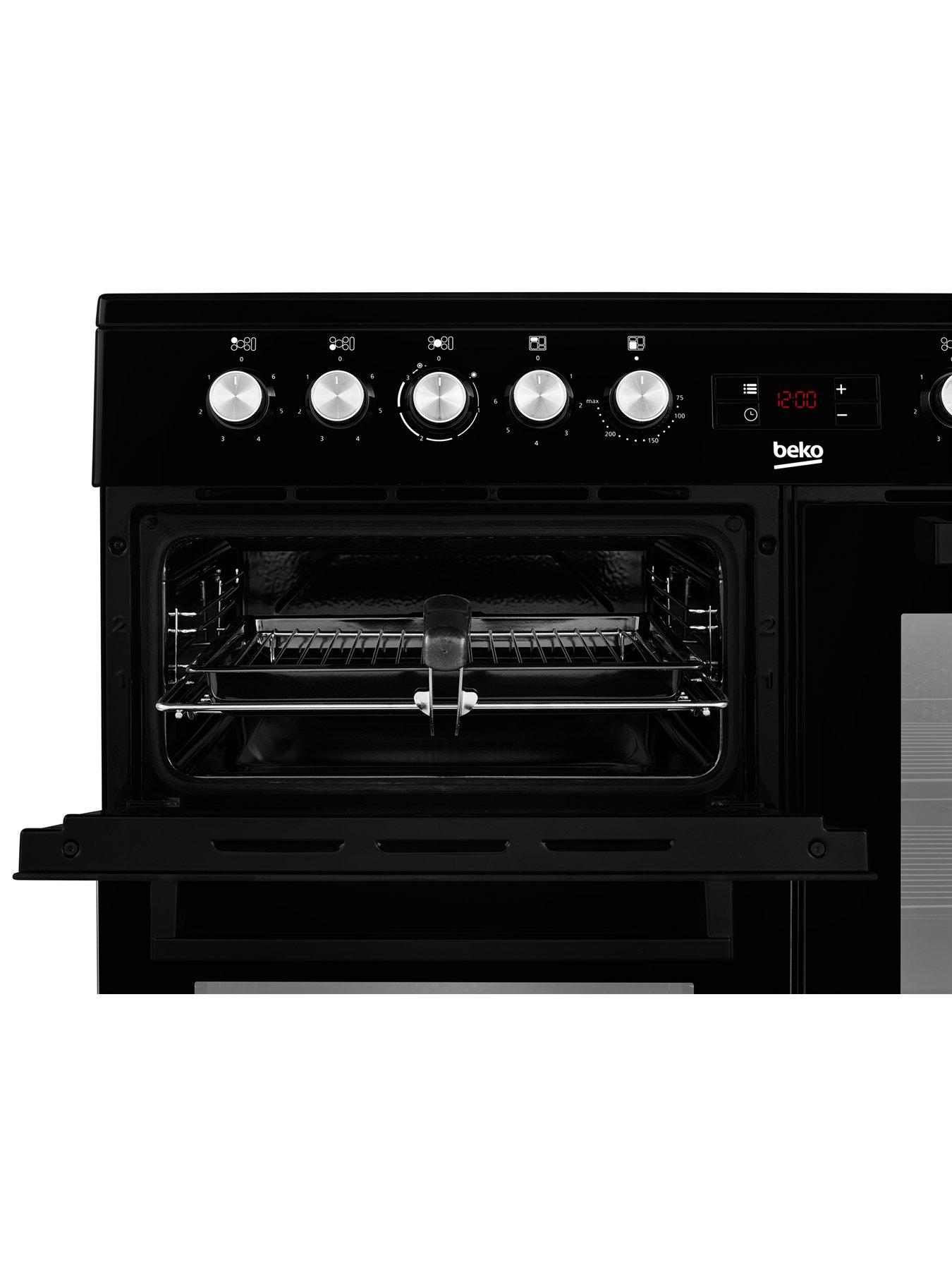 Beko KDVC100K Freestanding 100Cm Double Oven Range Cooker, Black Very