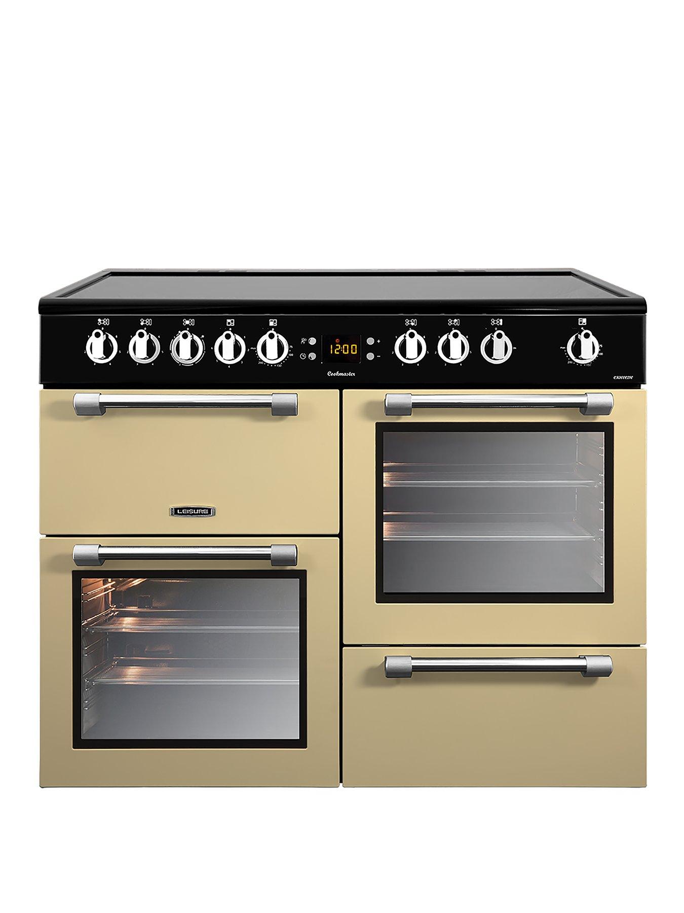 Product photograph of Leisure Ck100c210c Cookmaster 100cm Wide Electric Range Cooker With Ceramic Hob - Cream - Cooker Only from very.co.uk