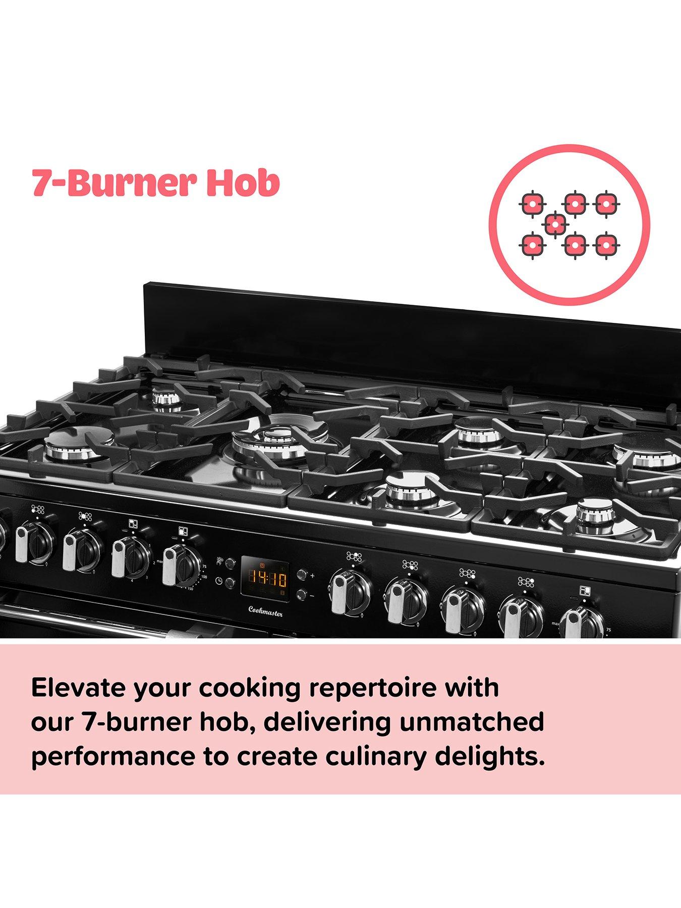 Leisure CK100F232K 100cm Cookmaster Dual Fuel Range Cooker, Black