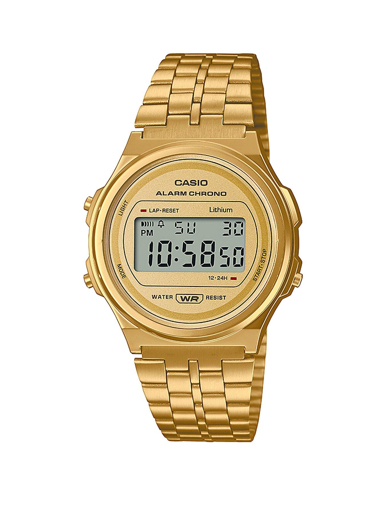 Product photograph of Casio Vintage Digital Ladies Watch A171weg-9aef from very.co.uk