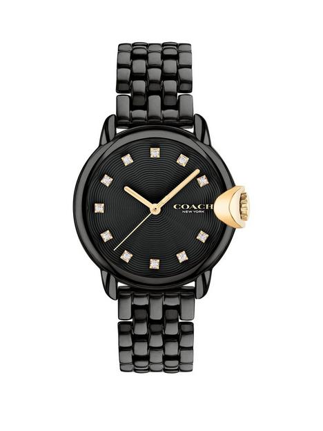 coach-black-dial-black-bracelet-watch