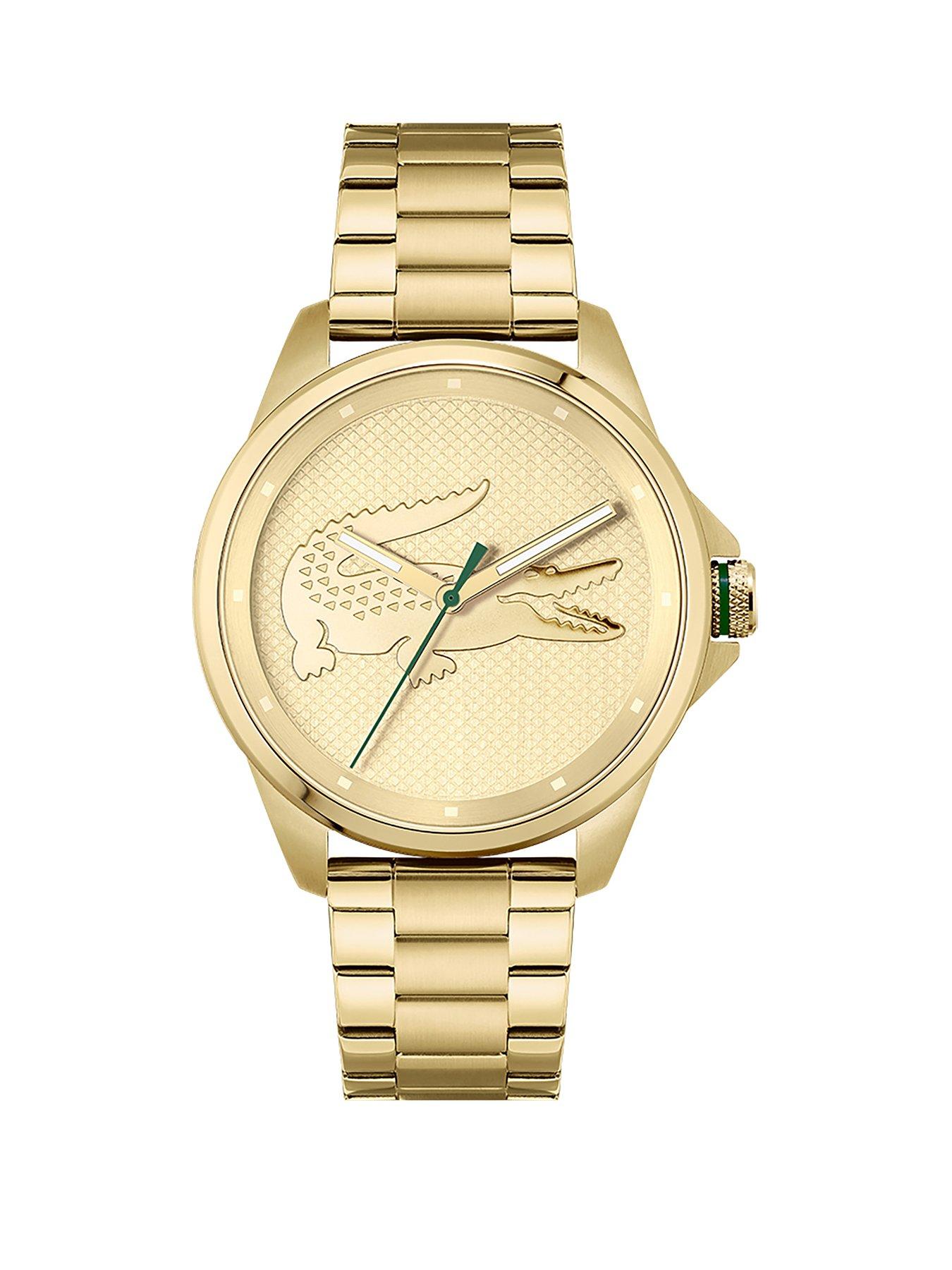  Gold Tone Logo Dial Stainless Steel Bracelet Watch