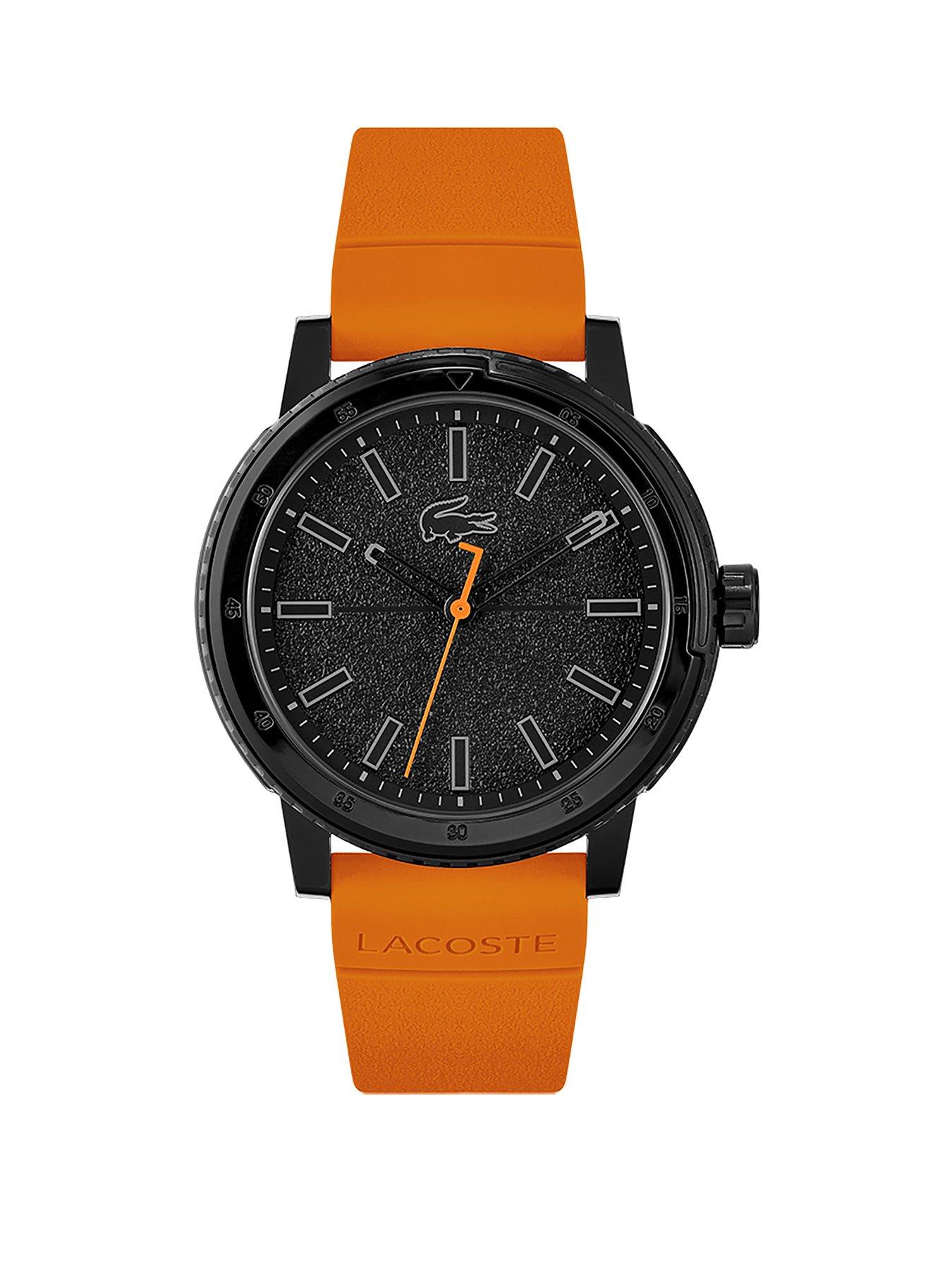  Black Dial Orange Strap Watch