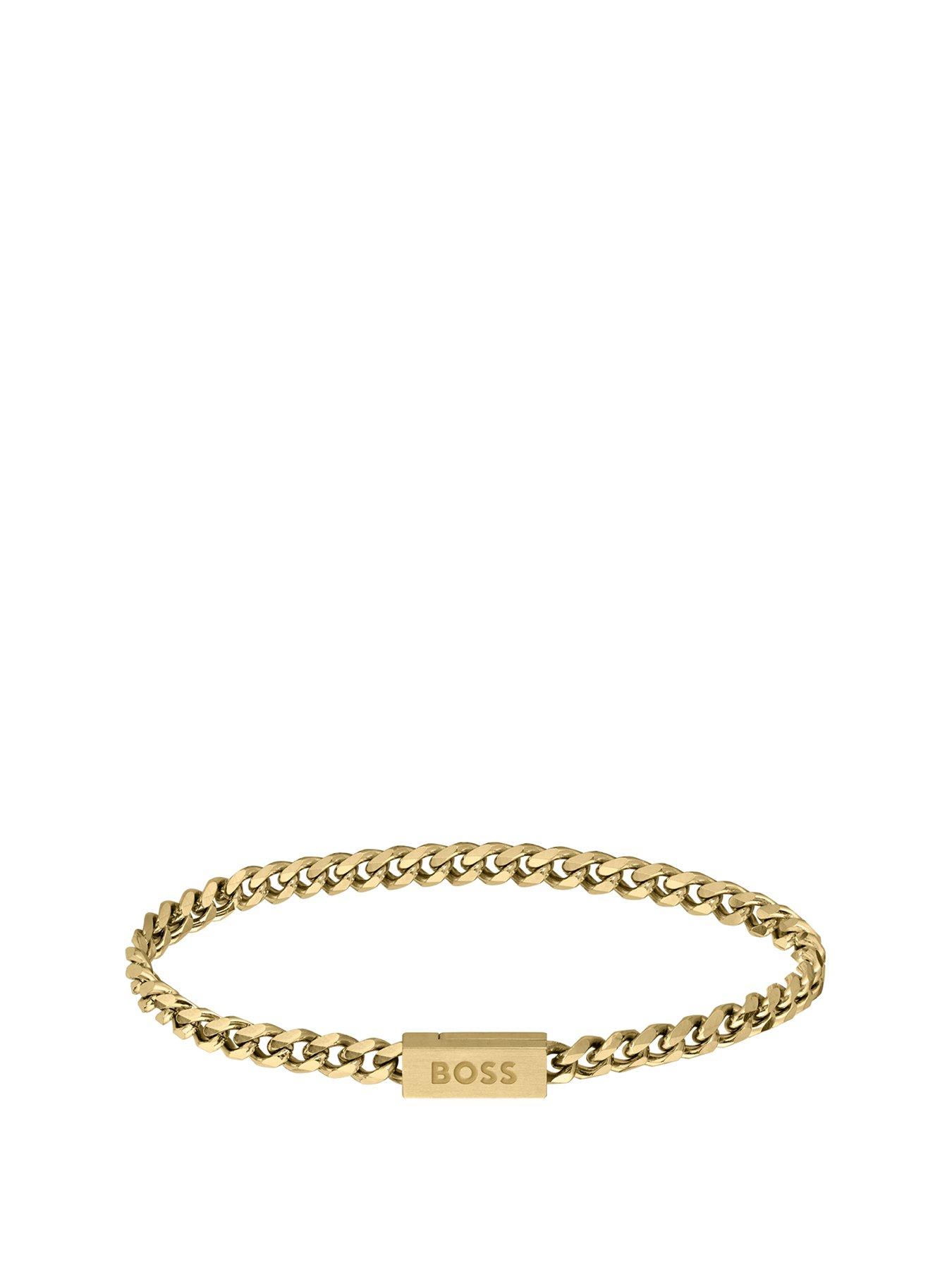 Product photograph of Boss Chain Logo Bracelet from very.co.uk