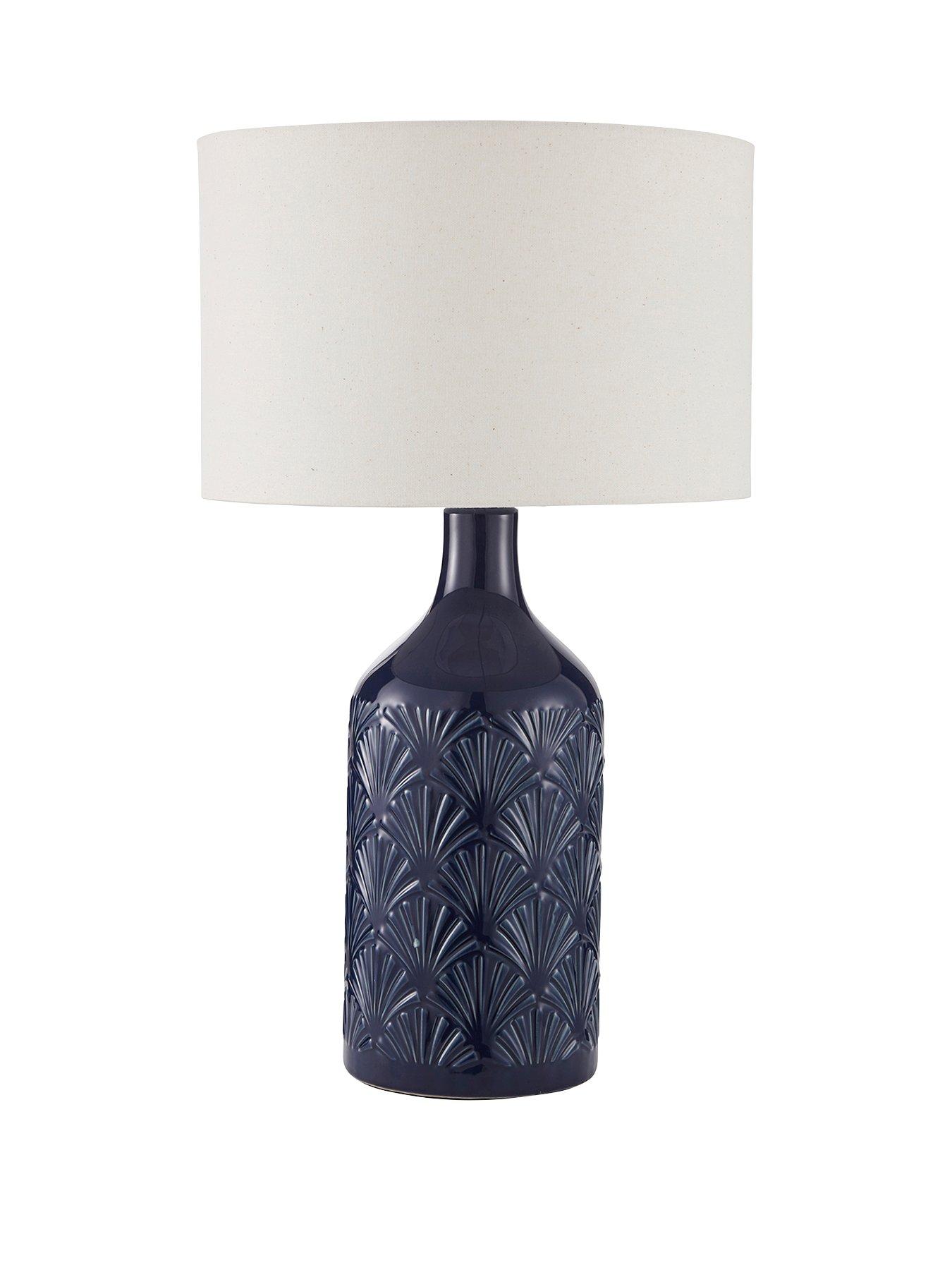 Product photograph of Deco Fan Ceramic Lamp from very.co.uk