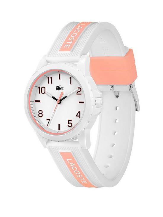 stillFront image of lacoste-white-dial-pink-amp-white-kidsteen-watch
