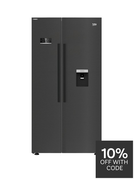 beko-asd2341vb-harvestfresh-american-style-fridge-freezer-with-water-dispenser-ndash-black