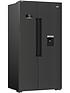  image of beko-asd2341vb-harvestfresh-american-style-fridge-freezer-with-water-dispenser-ndash-black