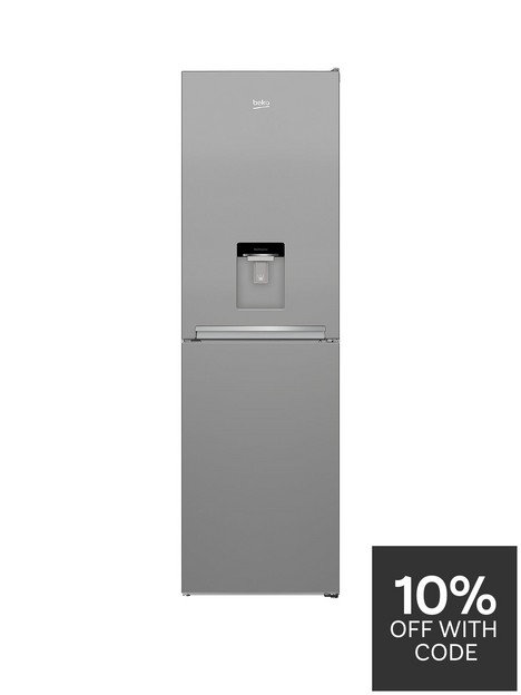 beko-cfg3582ds-55cm-wide-frost-free-fridge-freezer-silver