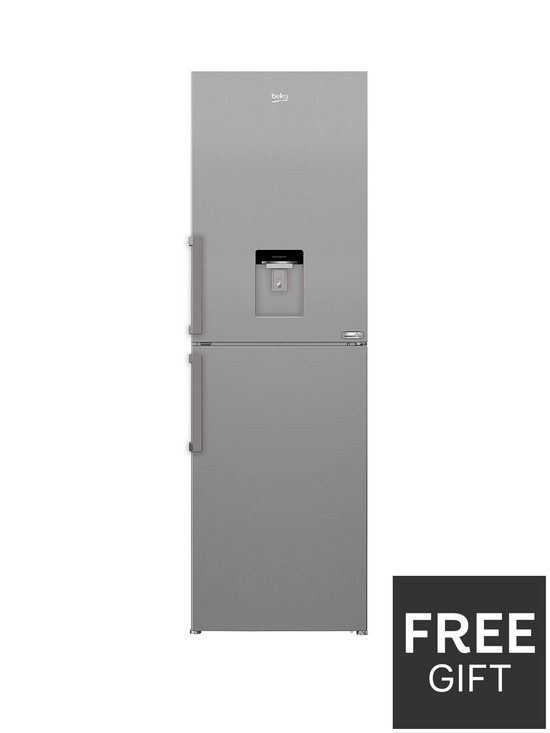 front image of beko-cfp3691dvs-harvestfreshnbsp60cm-wide-frost-free-fridge-freezer-silver