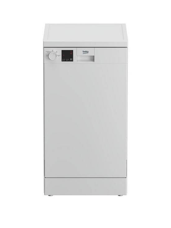 front image of beko-dvs04020w-10-place-slimline-dishwasher-white